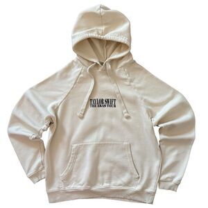 Taylor Swift Official The Eras Tour Sweatshirt Hoodie Adult Size S Unisex Cream